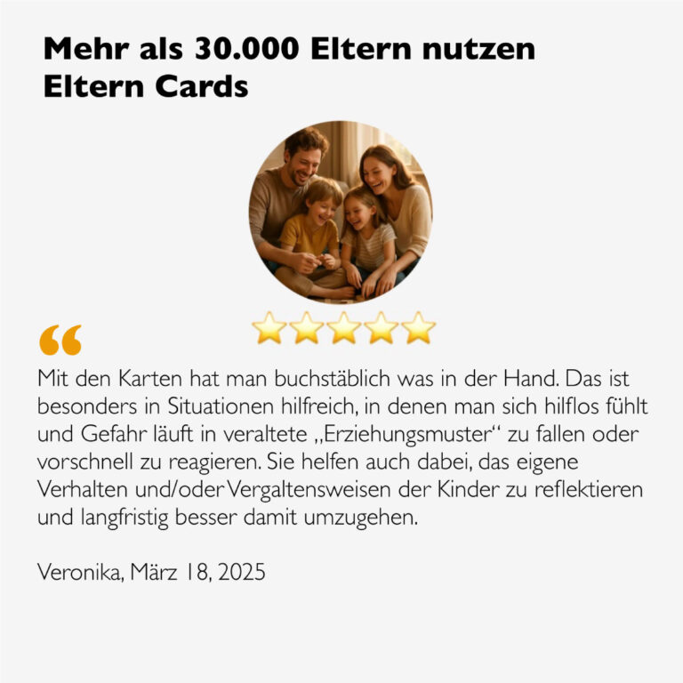 Eltern Erfahrung mit Eltern Cards Gefühle – Alltagshilfe für Gefühle bei Kindern