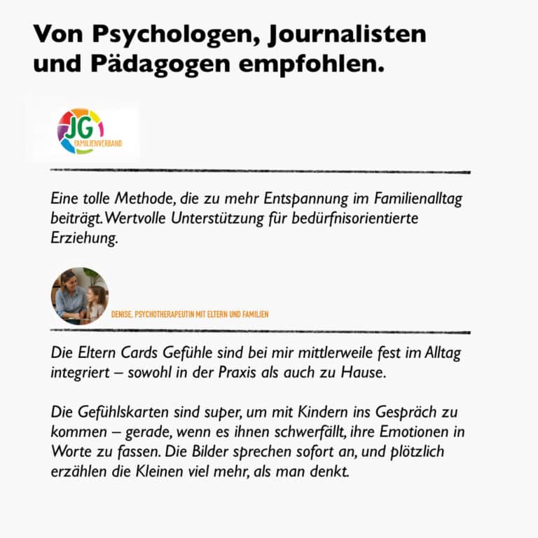 elternratgeber karten von psychologen und pädagogen empfohlen