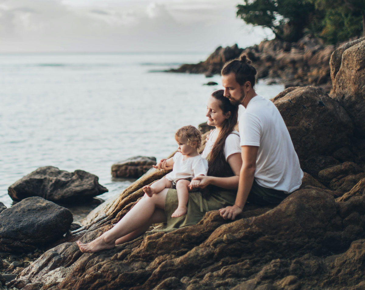 toxisches verhalten in der familie - beispielfamilie am strand