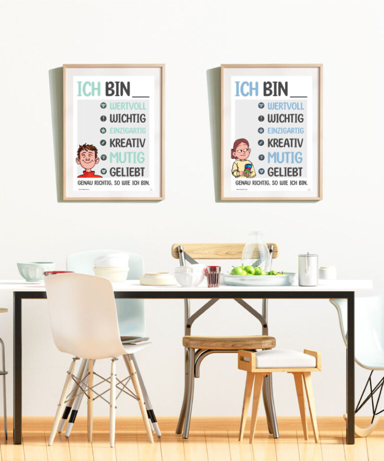 affirmationsposter kinderzimmer – stärkung des selbstwerts durch klare botschaften