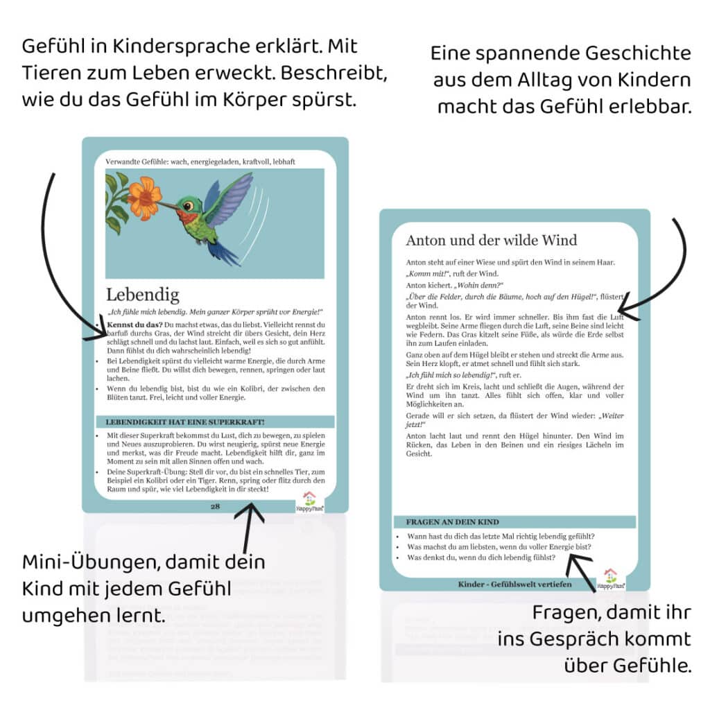 4 mit kindern ueber gefuehle reden detailkarte foto